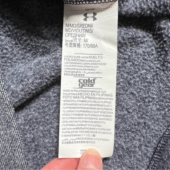 UNDER ARMOUR / NASHVILLE PREDATORS / NHL GRAY AND NAVY BLUE QUARTER ZIP SIZE M - Picture 7 of 9